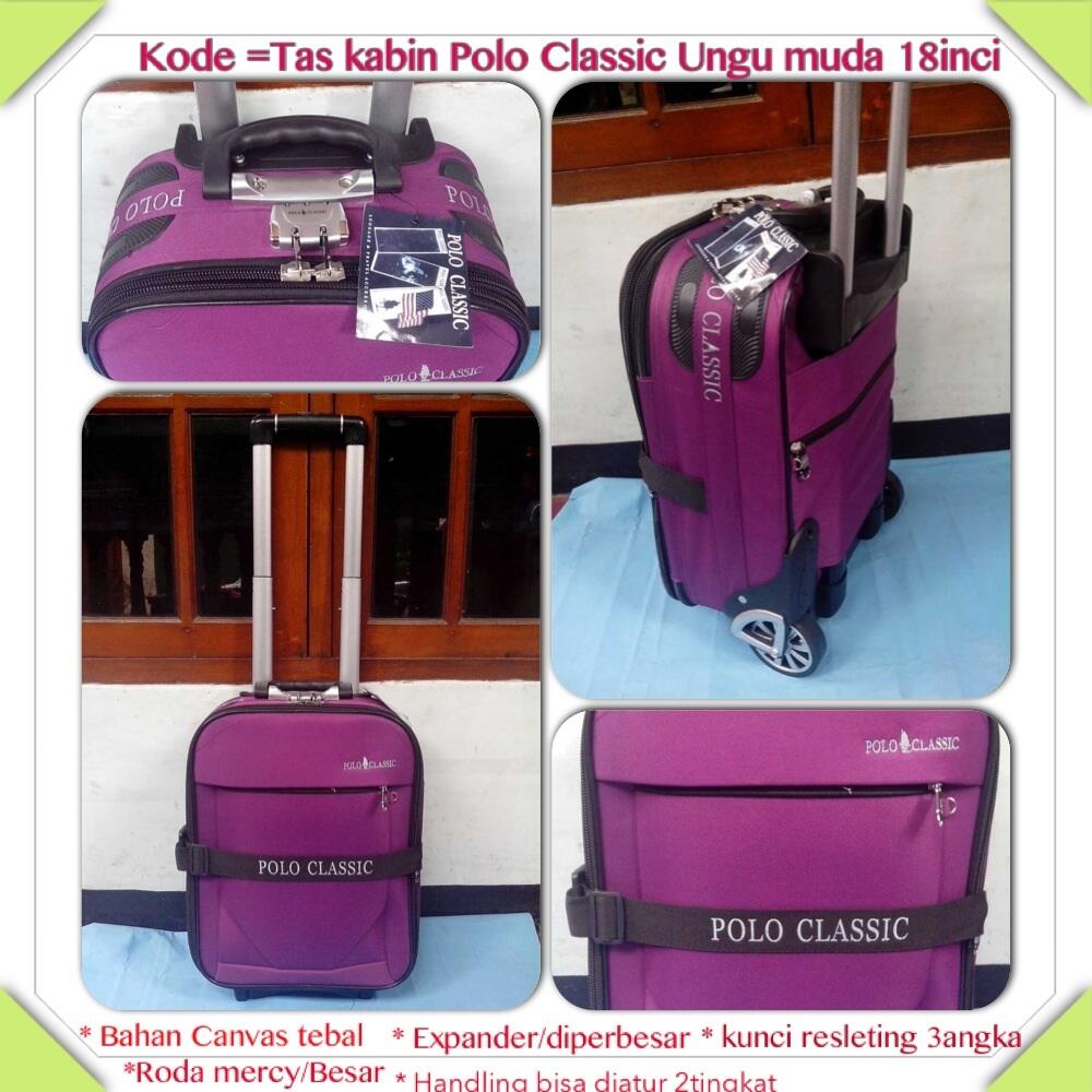 Kode = Tas koper kabin polo classic ungu muda 18inci - 6125843_20140207034220