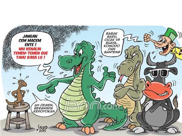 Meme Cicak Buaya Banteng Komodo Kaskus Gambar Karikatur