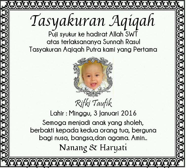 Ucapan Tasyakuran Aqiqah Word Nusagates