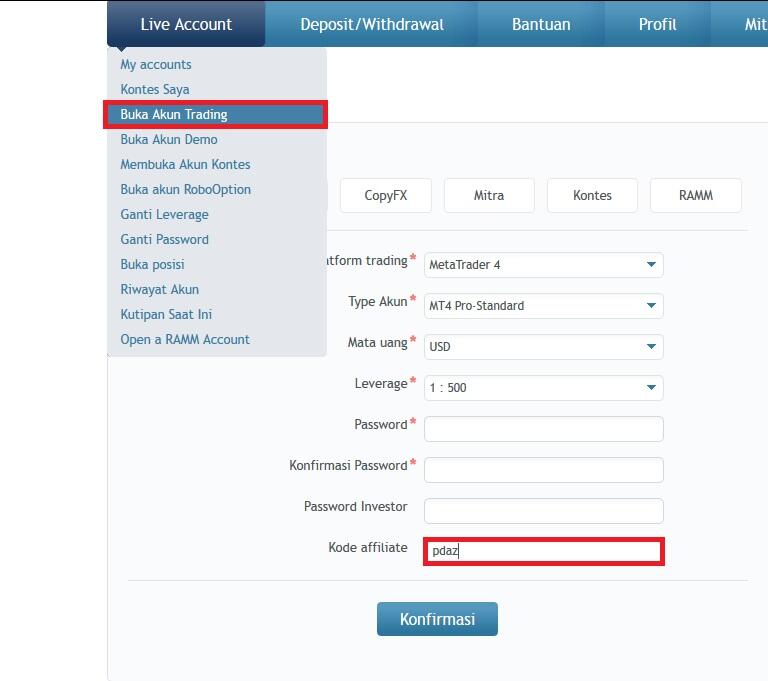 Dapatkan modal forex