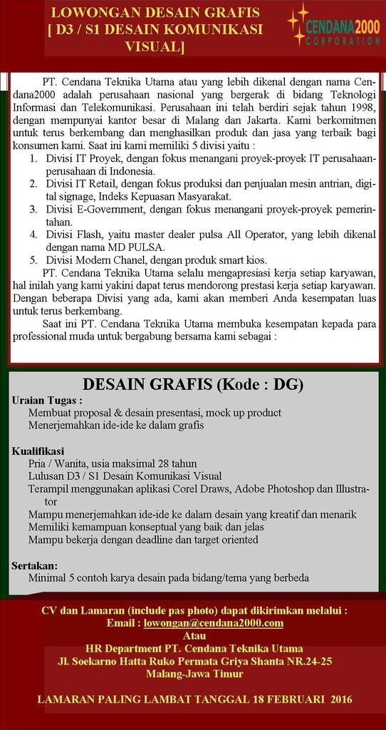 Lowongan Dkv Desain Grafis Malang Kaskus