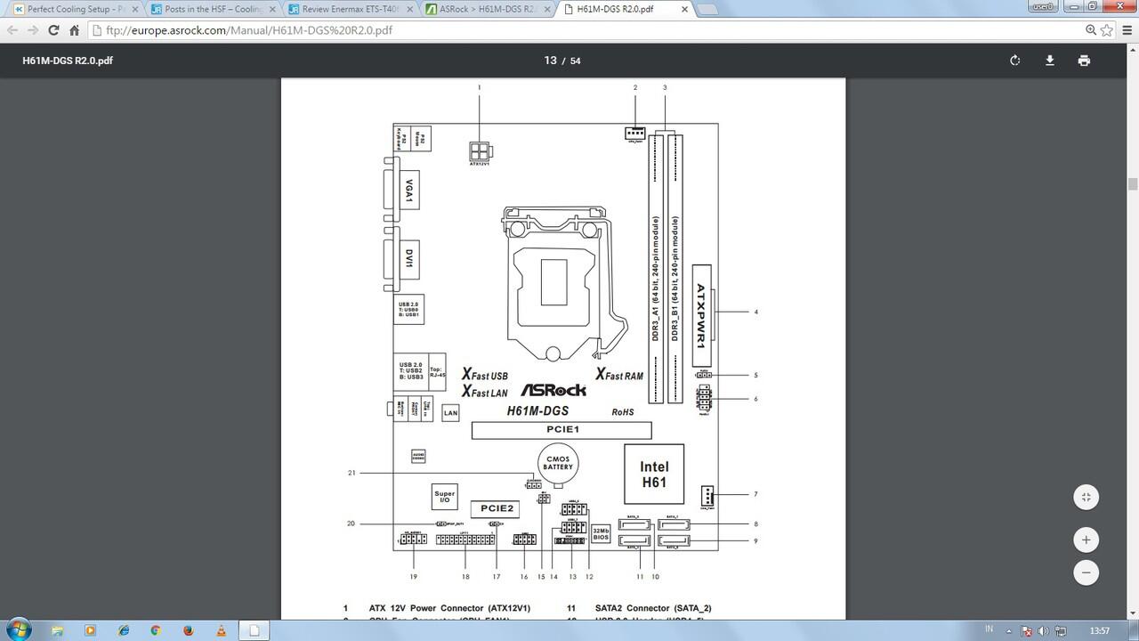 Asrock h61m hvs схема