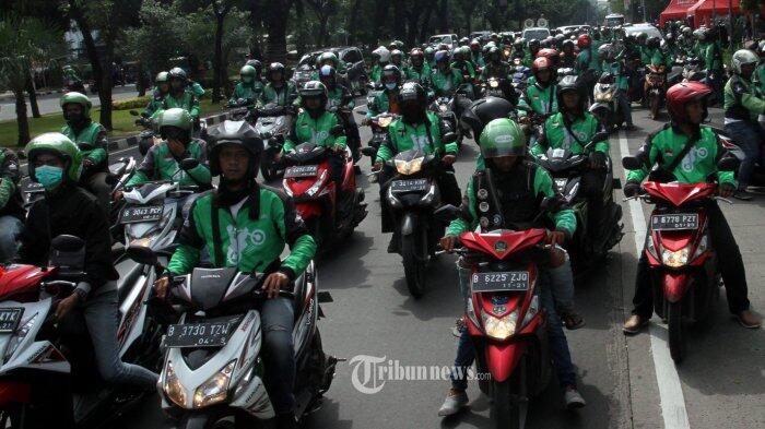 Ada Demo Ribu Ojek Online Begini Pengalihan Arus Lalu Lintas Di