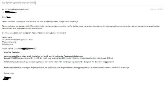 [Pengalaman] Belanja di The Executive Online Indonesia: Tidak Recommended