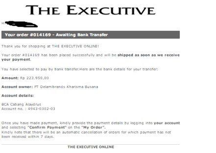 [Pengalaman] Belanja di The Executive Online Indonesia: Tidak Recommended
