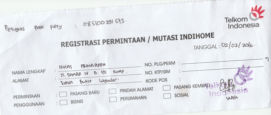 8 BULAN INDIHOME BELUM JUGA TERPASANG, 8 BULAN!