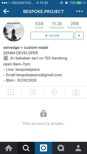 hati-hati pesan denim di bespoke project IG:bespoke.project