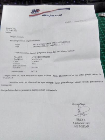 pelayanan jne medan layaknya maling