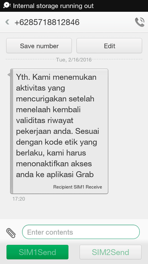 INSENTIF GRABCAR TIDAK DIBAYAR, GRAB TIDAK PROFESIONAL