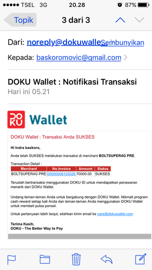 BOLT + DOKU WALLET = SUCKS