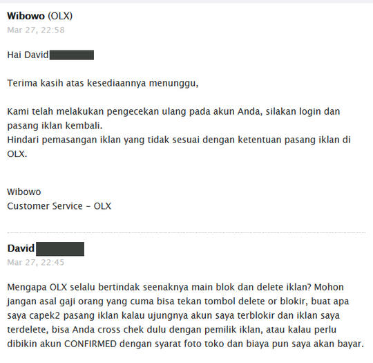 SURAT PEMBACA UNTUK OLX.CO.ID
