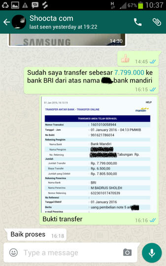 SHOOCTA.COM toko online PENIPU, M BADRUS SHOLEH BAJINGAN KELAS KAKAP