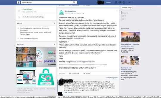 SHOOCTA.COM toko online PENIPU, M BADRUS SHOLEH BAJINGAN KELAS KAKAP