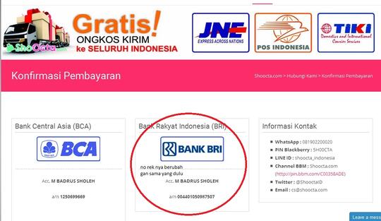 SHOOCTA.COM toko online PENIPU, M BADRUS SHOLEH BAJINGAN KELAS KAKAP