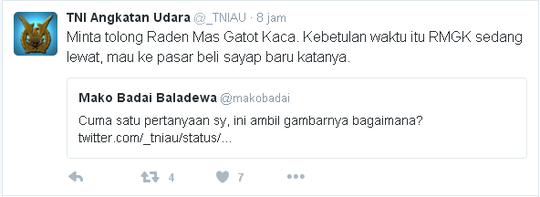 Kicauan-kicauan akun twitter TNI AU yang bikin ngakak