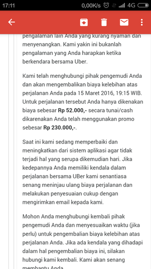 Supir Nakal Uber Jakarta: Argo 52rb Ditagihkan 520rb, Uber Lepas Tangan