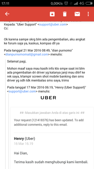 Supir Nakal Uber Jakarta: Argo 52rb Ditagihkan 520rb, Uber Lepas Tangan