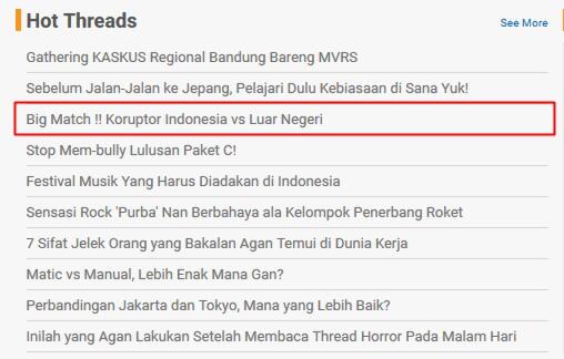 Big Match !! Koruptor Indonesia vs Luar Negeri