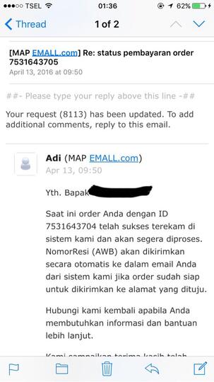 PENGALAMAN BELANJA DI MAPEMALL.COM