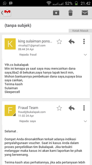 Dana Sudah Dipotong, Dana Hak saya Tidak Bisa Dicairkan Di BUKALAPAK