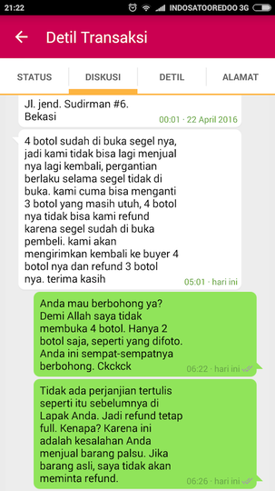 Penjual di BukaLapak Lepas Tangan, Refund Tidak Jelas