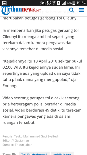 [KRONOLOGI] "AKSI AROGAN" OKNUM POLISI cekik  petugas TOLL GT Cileunyi