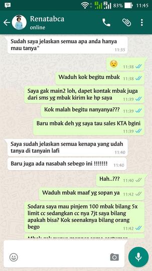 Miris!!!Mau pinjem duit, kudu rela dihina dulu sama sale nyang ini...