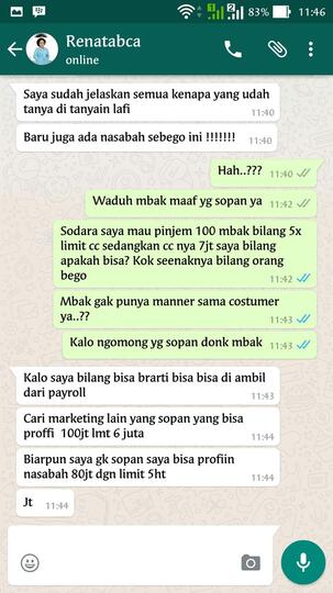 Miris!!!Mau pinjem duit, kudu rela dihina dulu sama sale nyang ini...