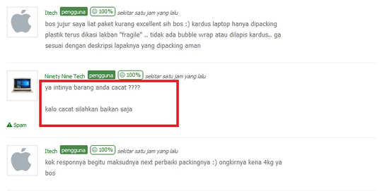 Pengalaman belanja di TOKOPEDIA bersama JEKARDAH NINETYNINE TECH