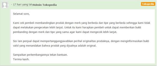 Pengalaman belanja NYAMAN via Tokopedia