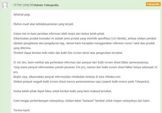 Pengalaman belanja NYAMAN via Tokopedia