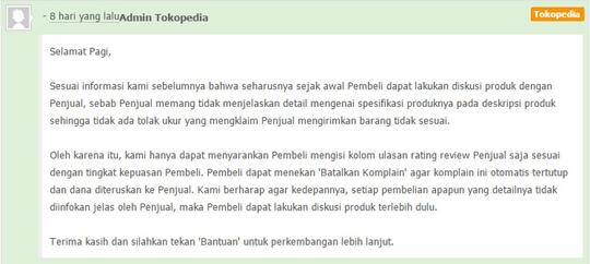 Pengalaman belanja NYAMAN via Tokopedia