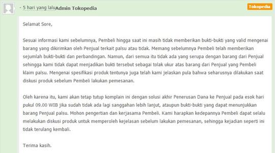 Pengalaman belanja NYAMAN via Tokopedia