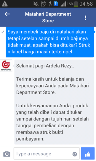 Gini nih kelakuan MDS (Mthri Departement Store)