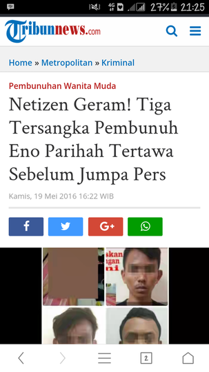 HASIL OTOPSI : GAGANG CANGKUL MASUK 90% KE TUBUH ENNO . PARU-PARU DAN HATI PECAH