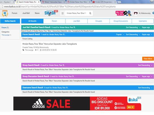 Hindari Razia, Para "Biker" Hancurkan  Separator Jalur Transjakarta