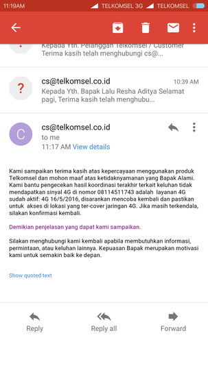 Pelayanan Telkomsel Mengecewakan (Trouble 4G kartuHalo)