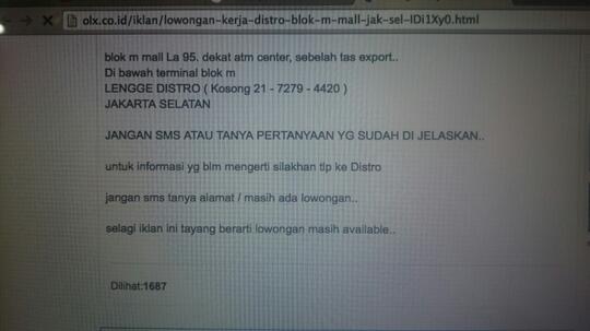 surat terbuka untuk OLX