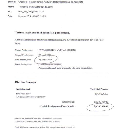 [Surat Pembaca] Belanja OL Tokopedia Transaksi GAGAL tetapi TETAP TERDEBET.