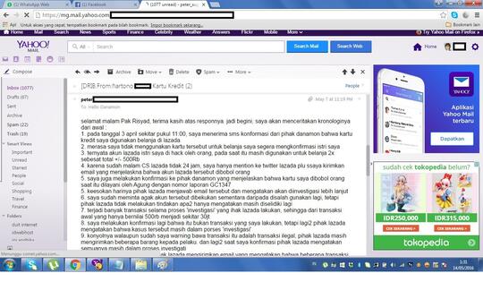 [CASE CLOSED]lazada dan danamon saling lempar tanggung jawab, customer mati ditengah2