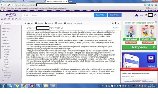 [CASE CLOSED]lazada dan danamon saling lempar tanggung jawab, customer mati ditengah2