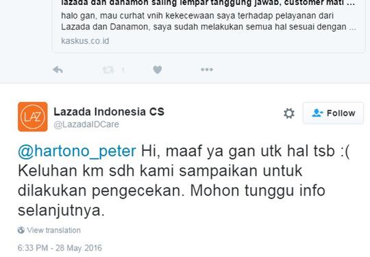 [CASE CLOSED]lazada dan danamon saling lempar tanggung jawab, customer mati ditengah2