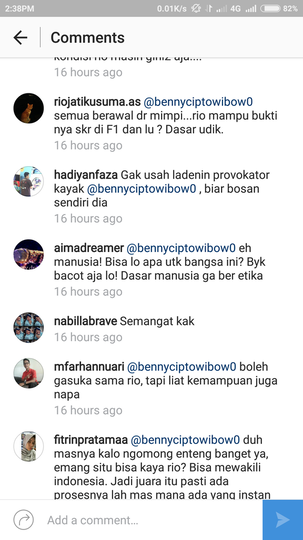 Alangkah Lucunya Fans Rio Haryanto..