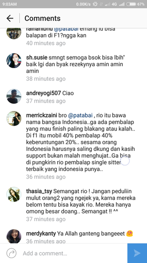 Alangkah Lucunya Fans Rio Haryanto..