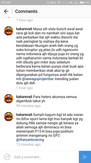 Alangkah Lucunya Fans Rio Haryanto..
