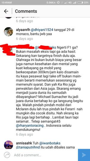 Alangkah Lucunya Fans Rio Haryanto..
