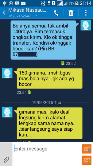 Ketidakjujuran Seller OLX Bernama FEBRIAN BAHRI