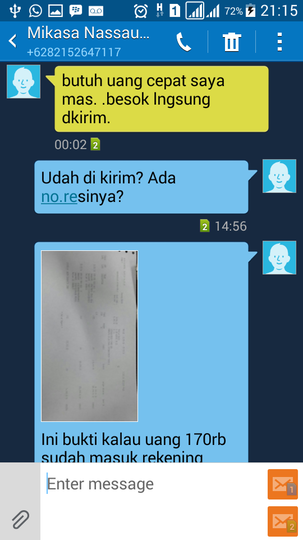 Ketidakjujuran Seller OLX Bernama FEBRIAN BAHRI