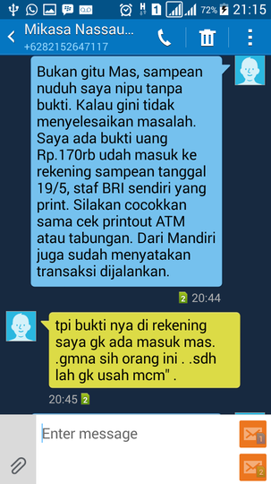 Ketidakjujuran Seller OLX Bernama FEBRIAN BAHRI
