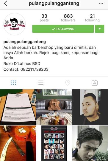 Ternyata Ini Gan, Akun Instagram Barbershop Yang Lagi  Ngehits Itu!
